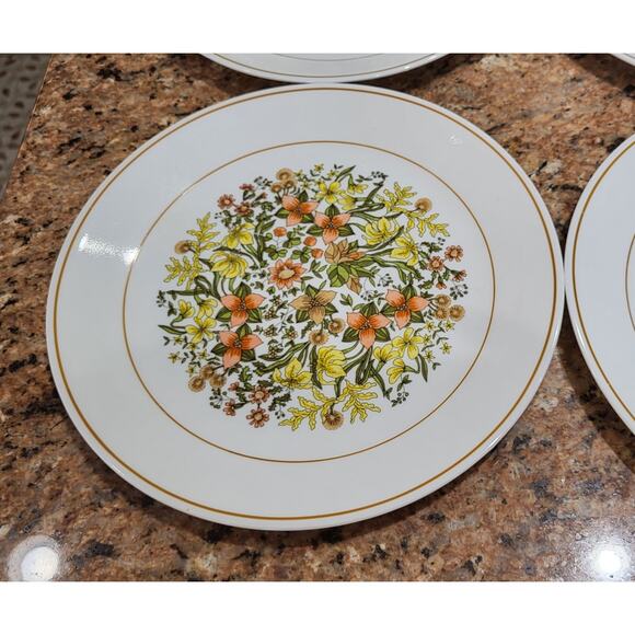 Corelle Indian Summer (Set of 4) 10 1/4" Dinner Plate Autumn Color Flowers - Picture 9 of 14
